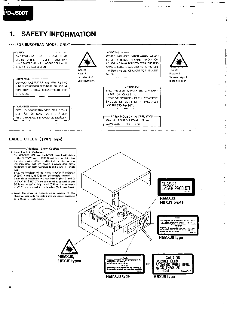 PIONEER PDJ400T PDJ500T service manual (2nd page)
