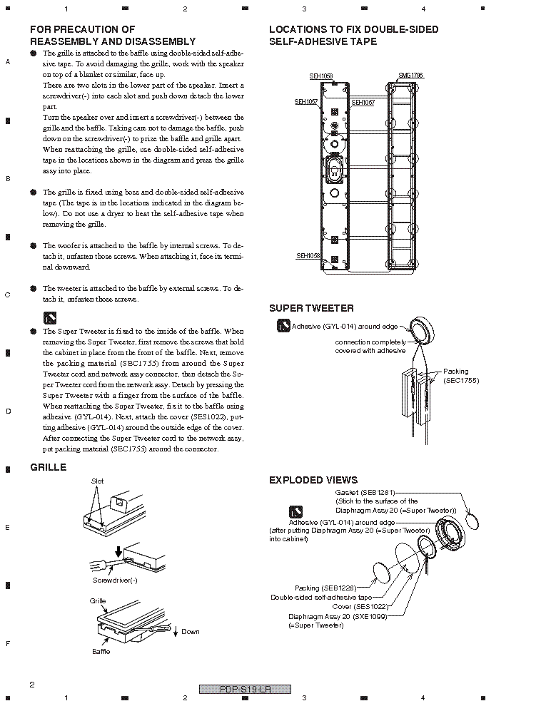 PIONEER PDP-S19-LR service manual (2nd page)