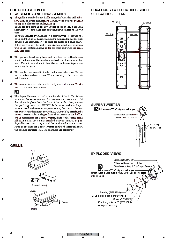 PIONEER PDP-S20-LR service manual (2nd page)