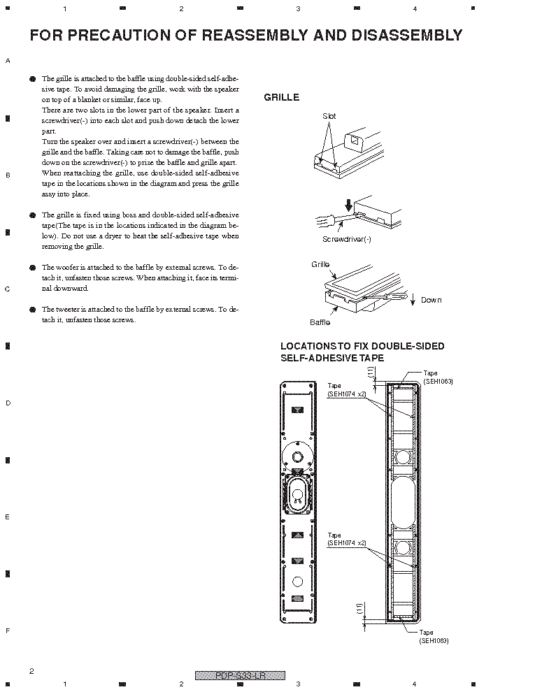 PIONEER PDP-S33-LR service manual (2nd page)
