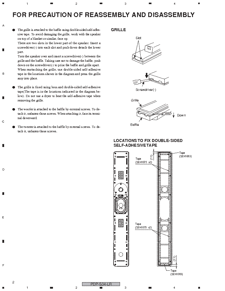 PIONEER PDP-S34-LR service manual (2nd page)