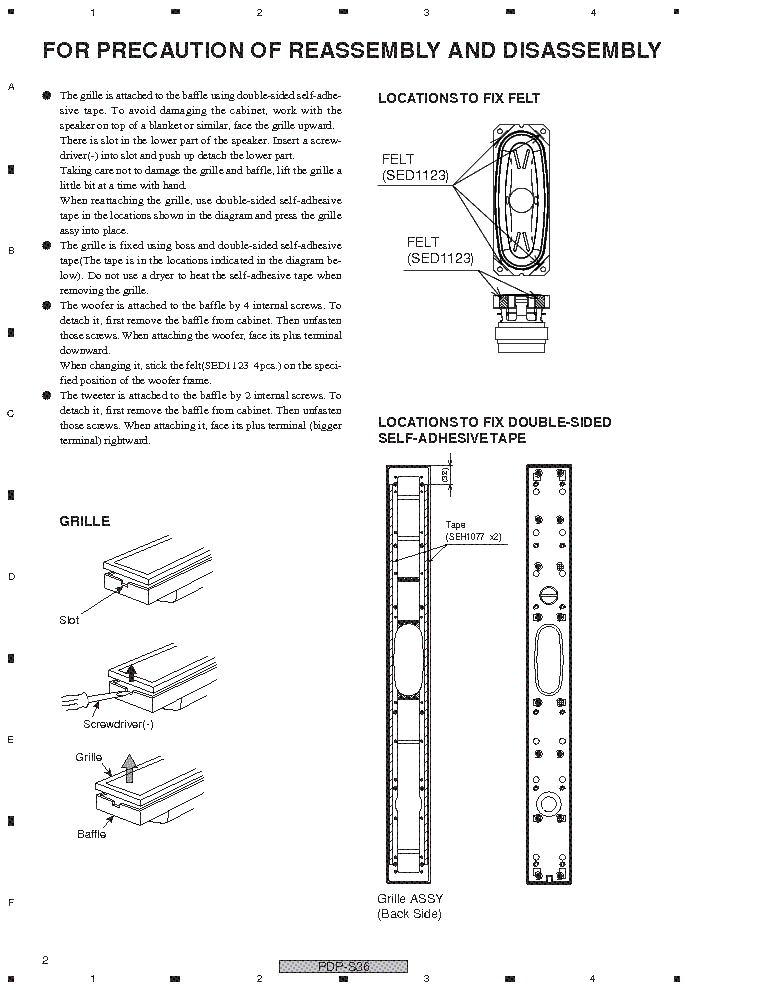 PIONEER PDP-S36 service manual (2nd page)