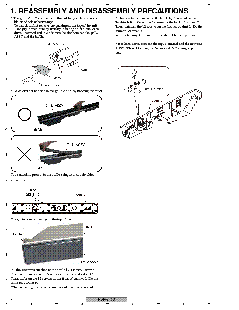PIONEER PDP-S40S SM service manual (2nd page)