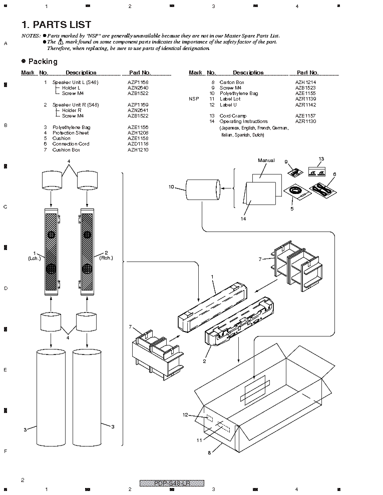 PIONEER PDP-S48-LR service manual (2nd page)