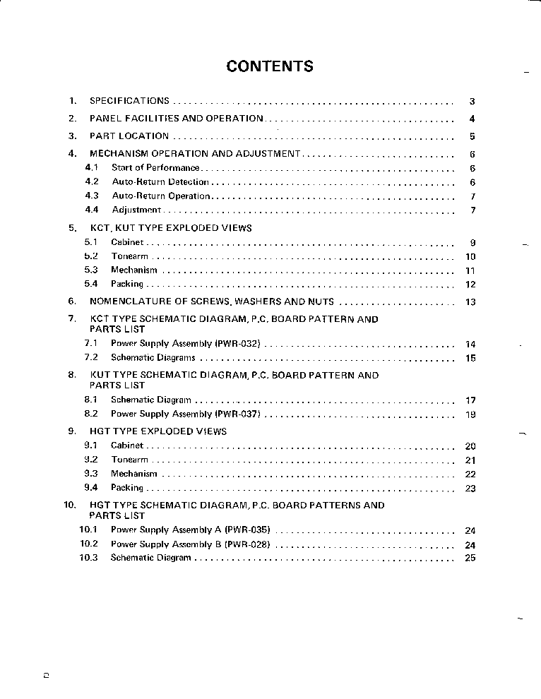 PIONEER PL-518 service manual (2nd page)
