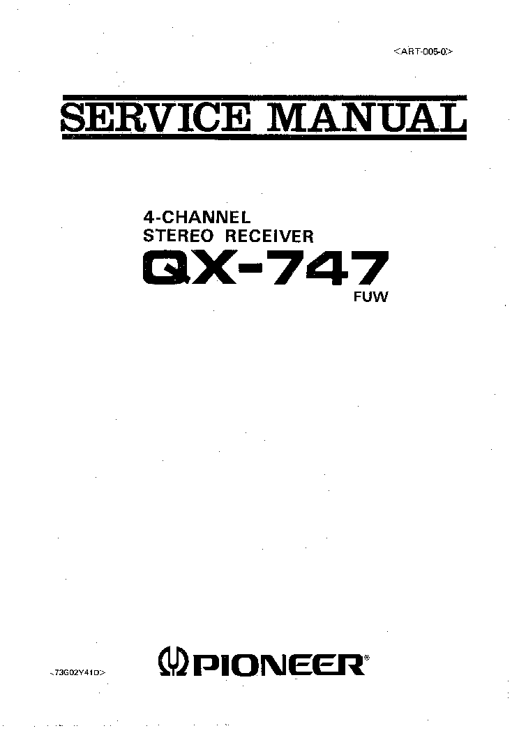 PIONEER QX-747 SM service manual (1st page)