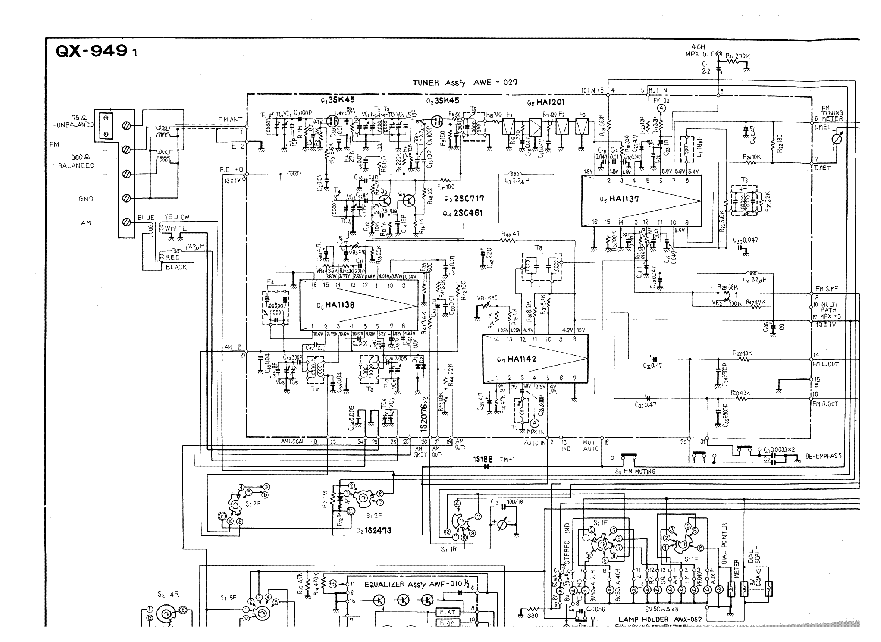 PIONEER QX-949 service manual (2nd page)