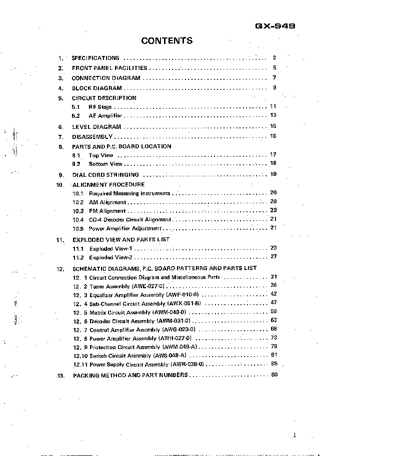 PIONEER QX-949 ART0060 SM service manual (2nd page)