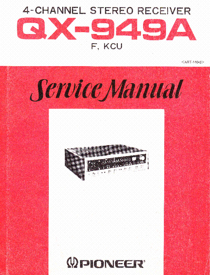 PIONEER QX-949A ART1400 service manual (1st page)