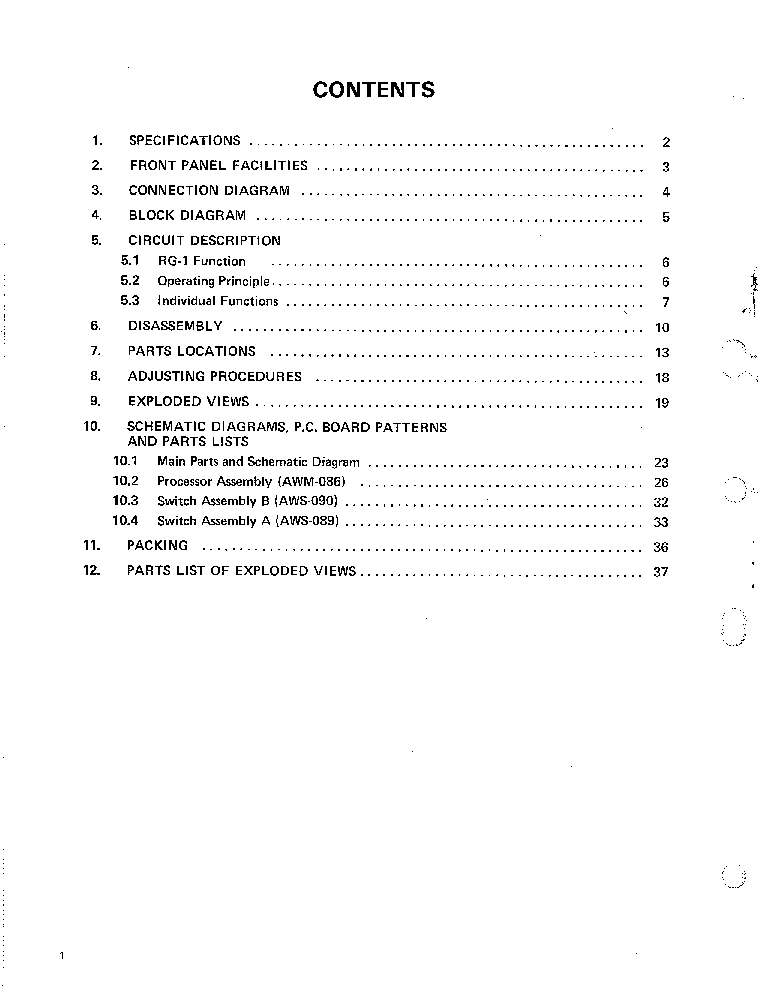 PIONEER RG-1 SM service manual (2nd page)
