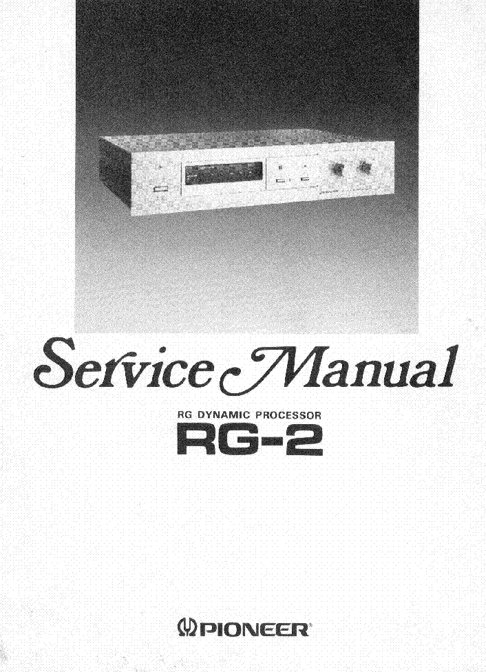 PIONEER RG-2 service manual (1st page)