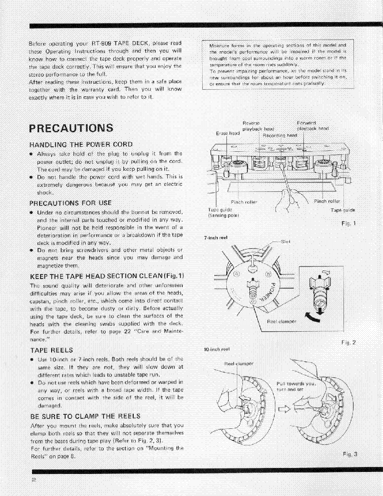 PIONEER RT-909 OM service manual (2nd page)