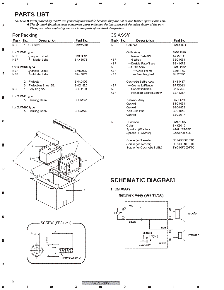 PIONEER S-EV500V SM service manual (2nd page)
