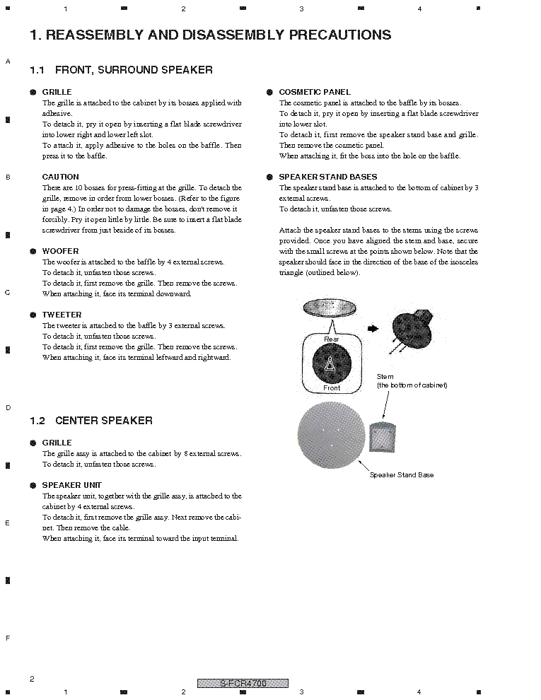 PIONEER S-FCR4700 SM service manual (2nd page)