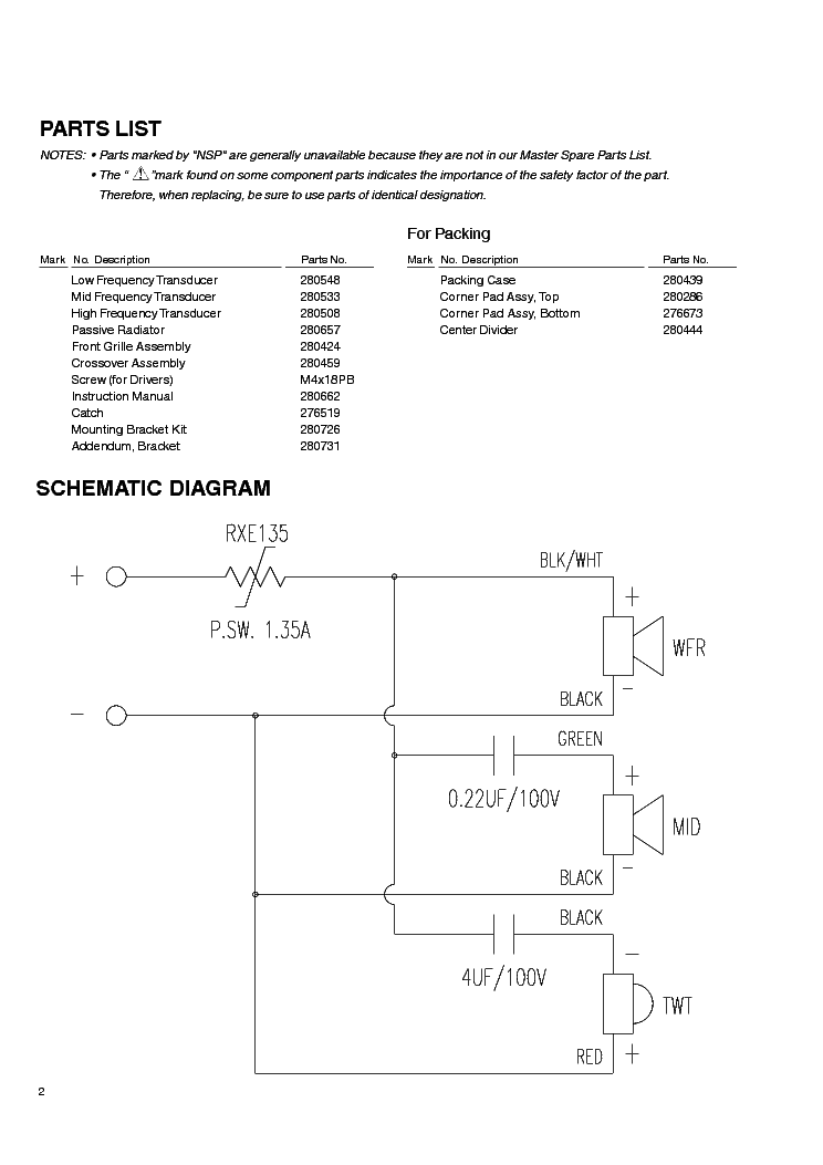 PIONEER S-H453F-K SM service manual (2nd page)