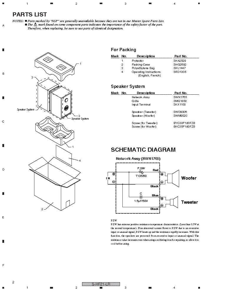 PIONEER S-HF21-LR SM service manual (2nd page)