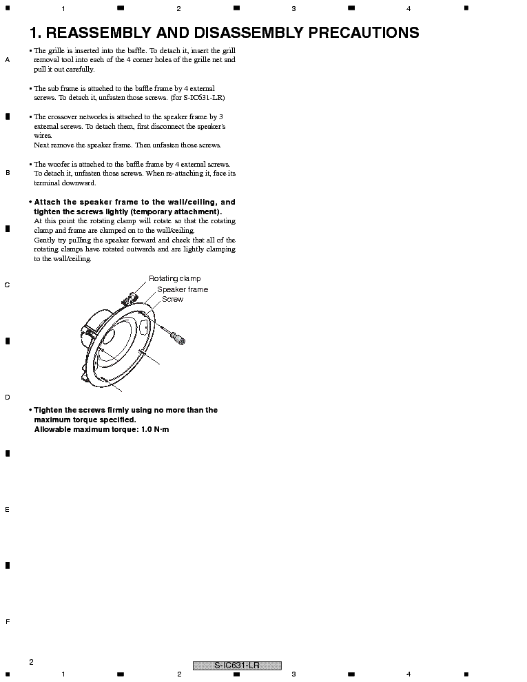 PIONEER S-IC631 651 831 851-LR SM service manual (2nd page)