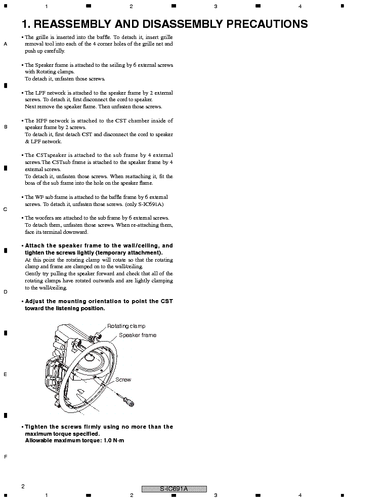 PIONEER S-IC691A 891A SM service manual (2nd page)