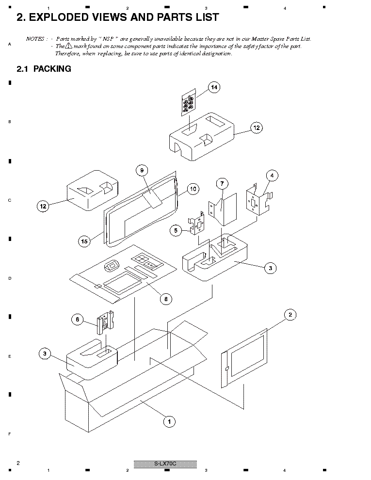 PIONEER S-LX70C service manual (2nd page)