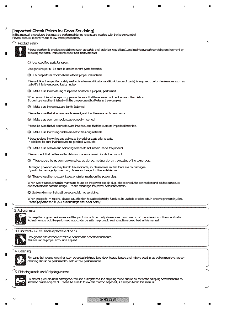 PIONEER S-RS3SW service manual (2nd page)