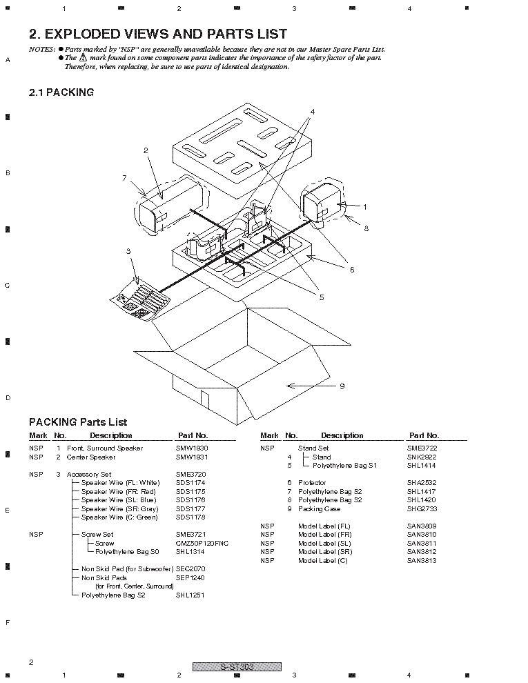 PIONEER S-ST303 SM service manual (2nd page)