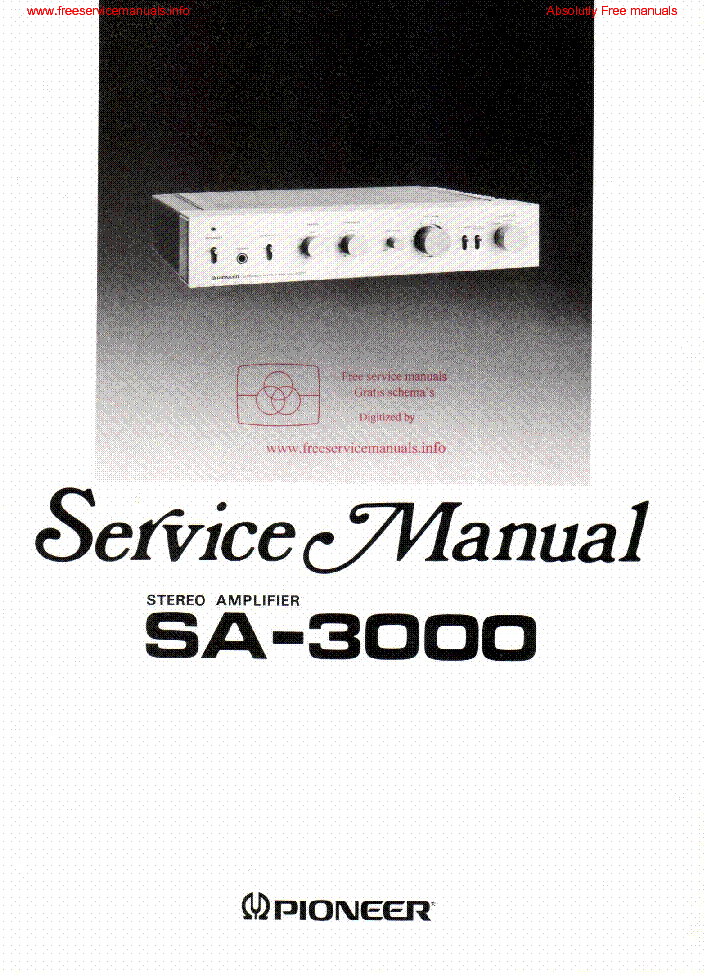 PIONEER SA-3000 FULL SM service manual (1st page)