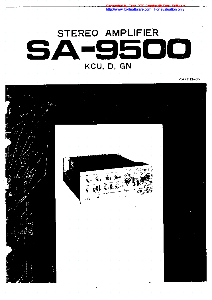 PIONEER SA-9500 SM service manual (1st page)