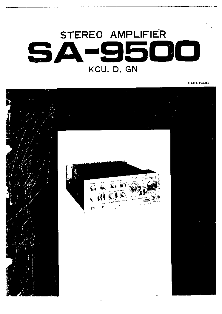 PIONEER SA-9500 STEREO AMPLIFIER service manual (1st page)