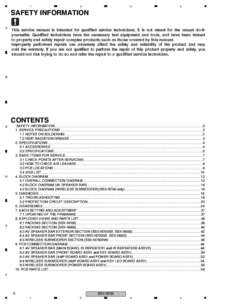 PIONEER SBX-N700 SBX-N500 SM service manual (2nd page)