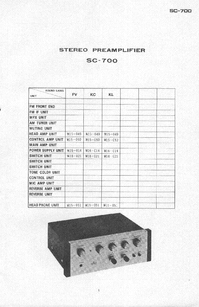 PIONEER SC-700 SCH service manual (1st page)