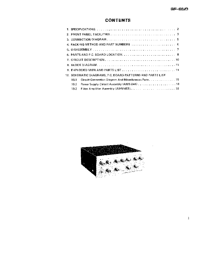 PIONEER SF-850 ART0830 SM service manual (2nd page)