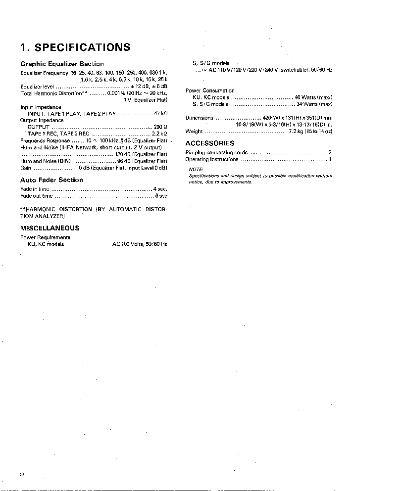PIONEER SG-90 SM service manual (2nd page)