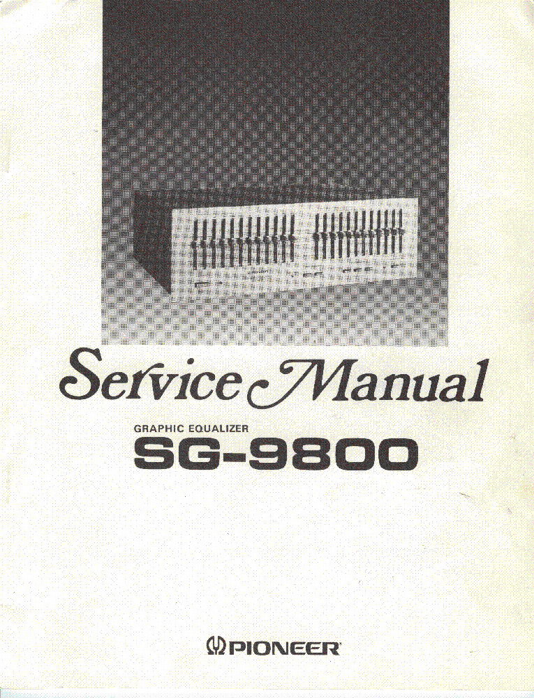 PIONEER SG-9800 service manual (1st page)