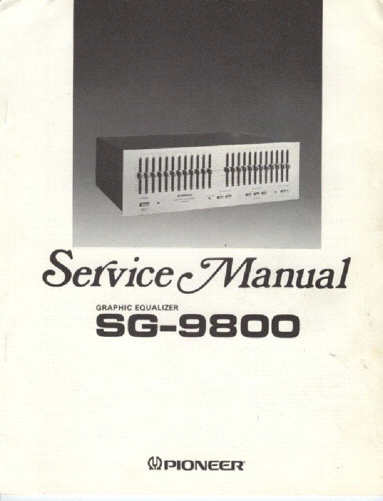 PIONEER SG-9800 SM service manual (1st page)