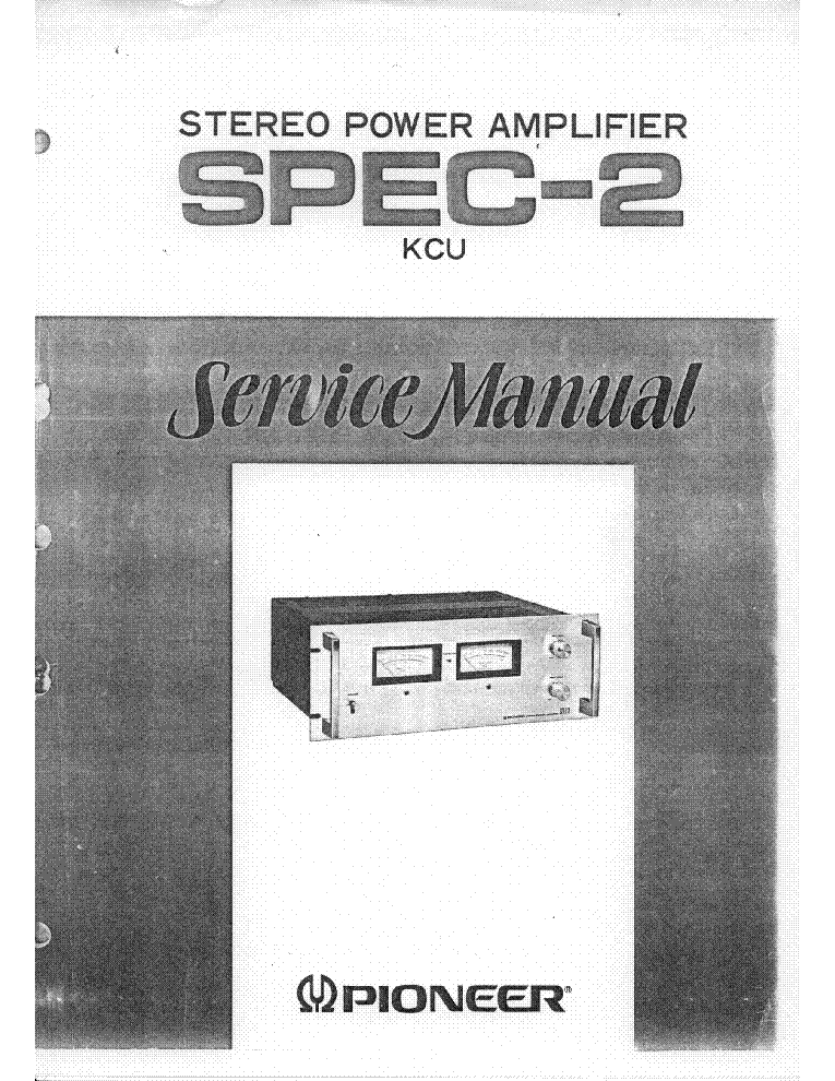 Service Manual-Anleitung für Pioneer Spec-2 