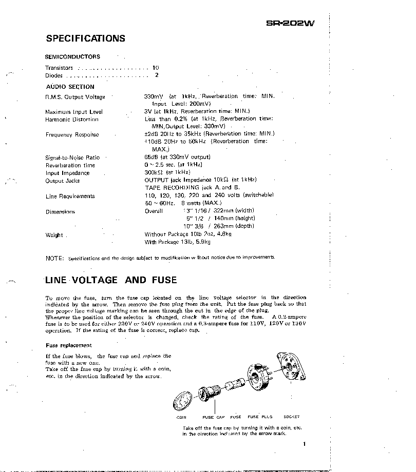 PIONEER SR-202W R42-1520 SM service manual (2nd page)