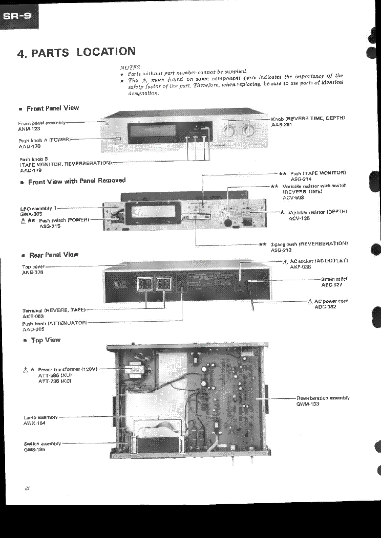 PIONEER SR-9 ARP0550 service manual (2nd page)