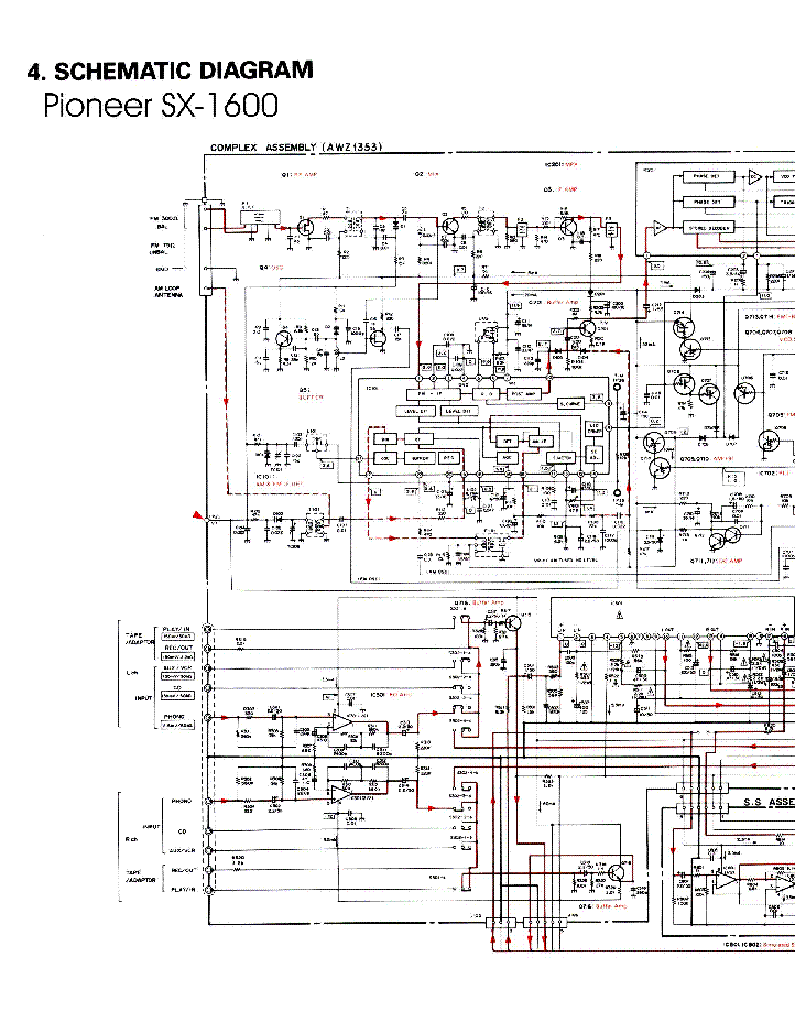 PIONEER SX-1600 SCH service manual (1st page)
