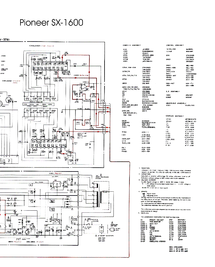 PIONEER SX-1600 SCH service manual (2nd page)
