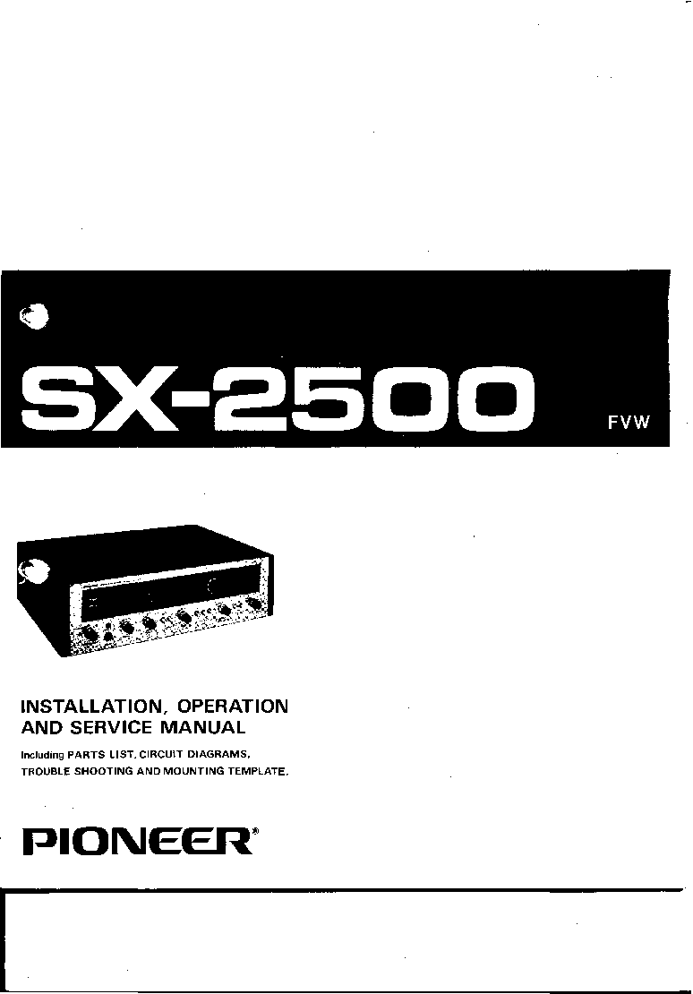 PIONEER SX-2500 SM service manual (1st page)