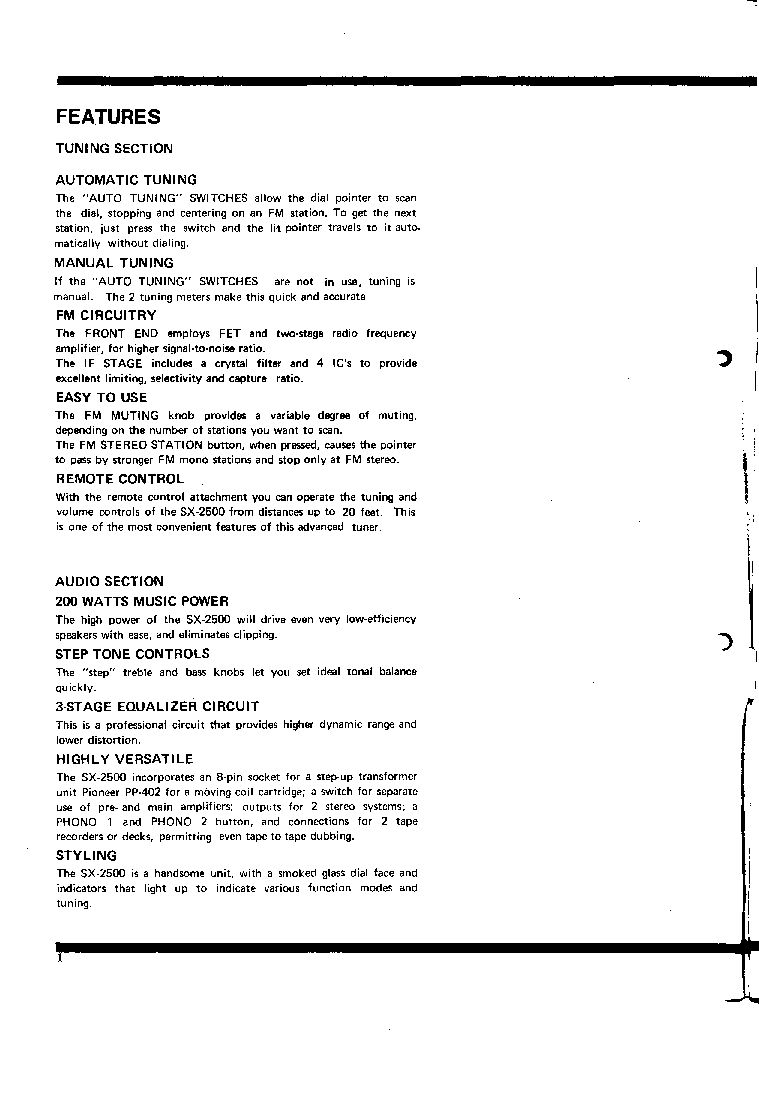 PIONEER SX-2500 SM service manual (2nd page)