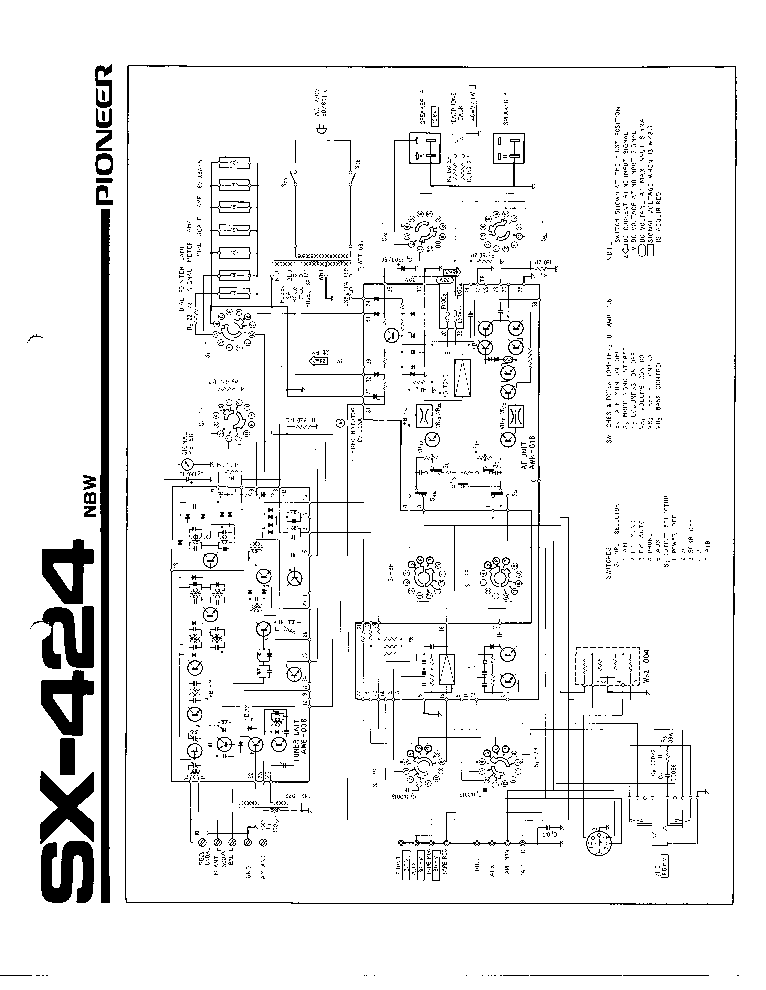 PIONEER SX-424NBW SCH service manual (1st page)