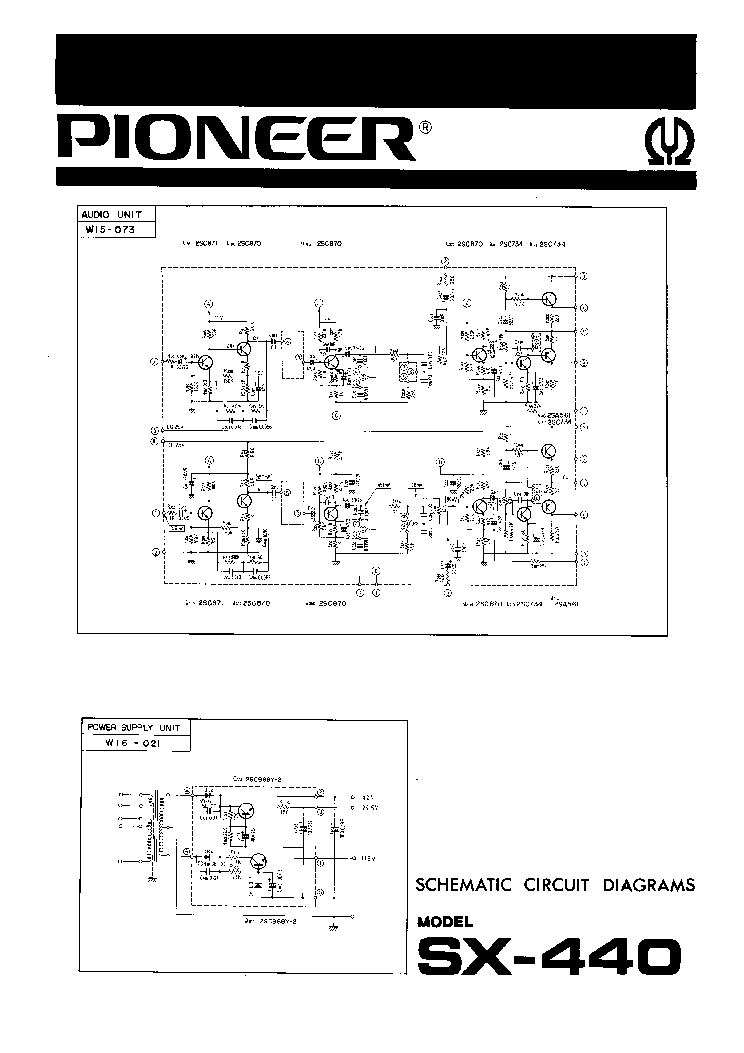 PIONEER SX-440 SCHEMATIC service manual (1st page)