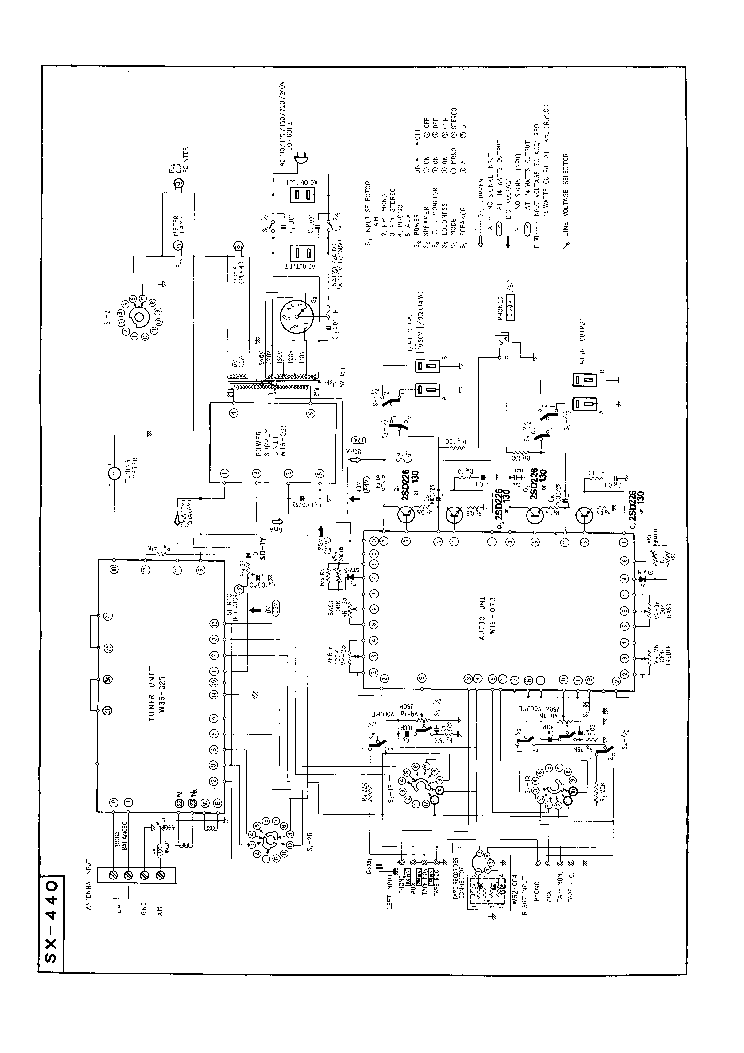 PIONEER SX-440 SCHEMATIC service manual (2nd page)