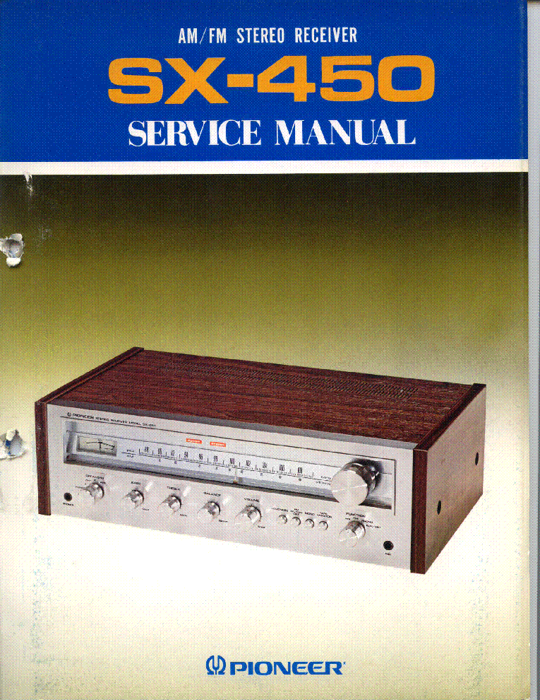 PIONEER SX-450 ADJUSTMENT SCH service manual (1st page)