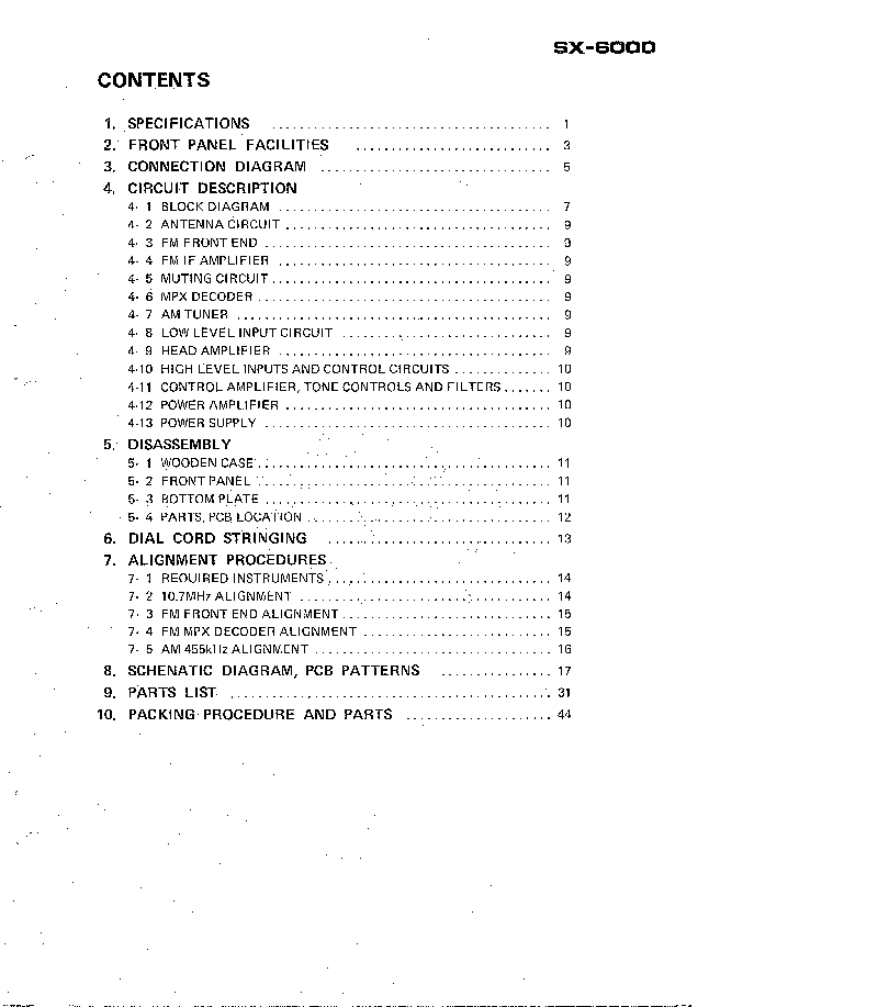 PIONEER SX-6000-FW SM service manual (2nd page)
