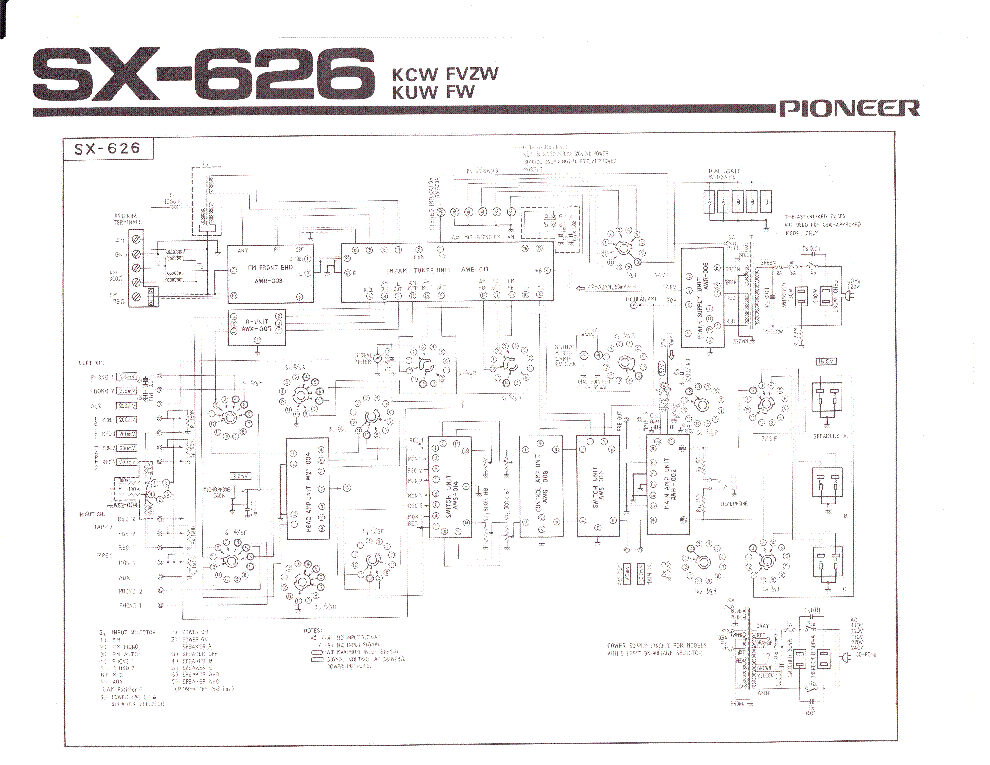 PIONEER SX-626 -SCH service manual (1st page)