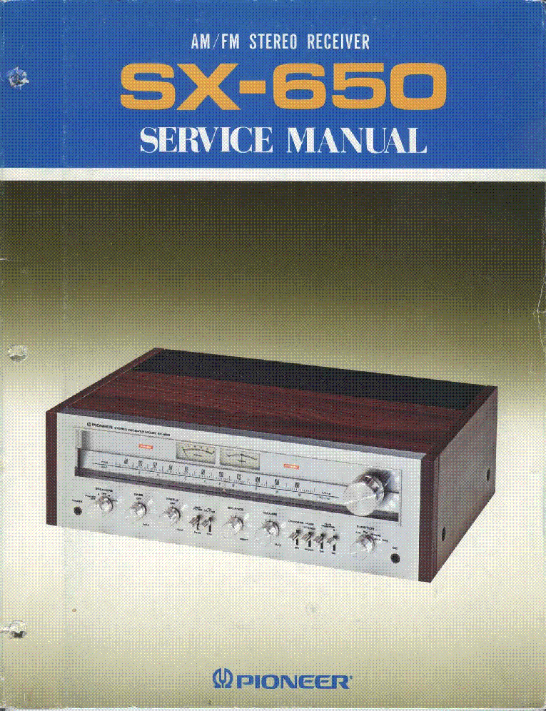 PIONEER SX-650 service manual (1st page)