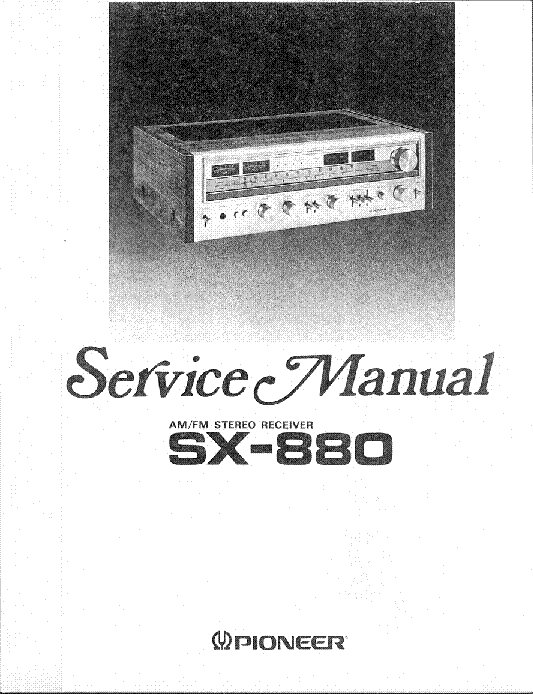 PIONEER SX-880 service manual (1st page)