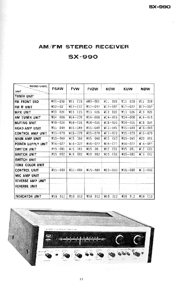 PIONEER SX-900 990 SCH service manual (1st page)